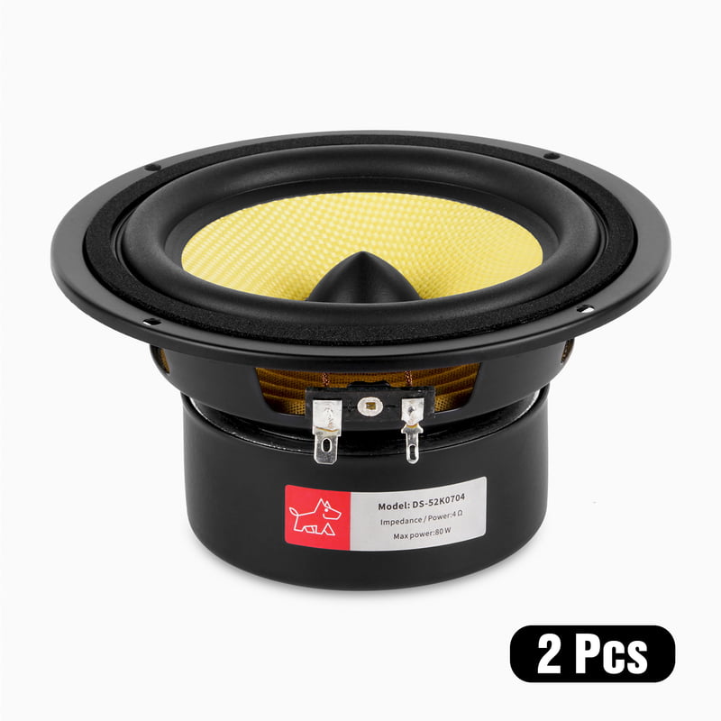 DS-52K0704 Mid Woofer 5.25" 4Ohms 80 Watts Kevlar cone (2 Pcs) LIMITED EDITION