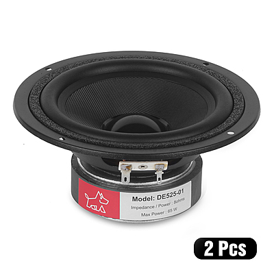 DE525-01 Paper cone Woofer 5.25" 8Ohms 65 Watts (2 Pcs) Generic