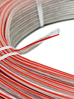 Speaker wire European style 14/38 crystal clear full tinned(92 meter)