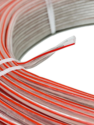 Speaker wire European style 14/38 crystal clear full tinned(92 meter)