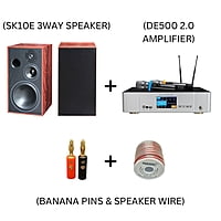 SK10E + DE500 2.0 + BANANA PIN + SPEAKER WIRE COMBO SET