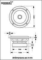 DE50M-01 Mid range 5" 4Ohms 30 Watts (2 Pcs)