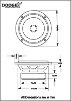 DE50M-01 Mid range 5" 4Ohms 30 Watts (2 Pcs)