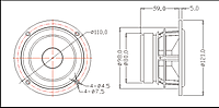 DS-40A0804 Mid Wof ofer 4" 4Ohms 60 Watts aluminium cone(2 Pcs) LIMITED EDITION DS-40A0804 Mid Wof ofer 4" 4Ohms 60 Watts aluminium cone(2 Pcs) LIMITED EDITION