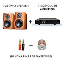 F35 + AMG240DUSB + BANANA PIN + SPEAKER WIRE COMBO SET F35 + AMG240DUSB + BANANA PIN + SPEAKER WIRE COMBO SET