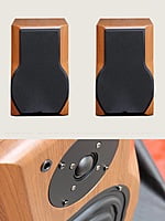 Sound King F-35 Bookshelf Speaker With 20-150Watts RMS 4oHMS MDF & PVC Coating Box Amplifier Needed