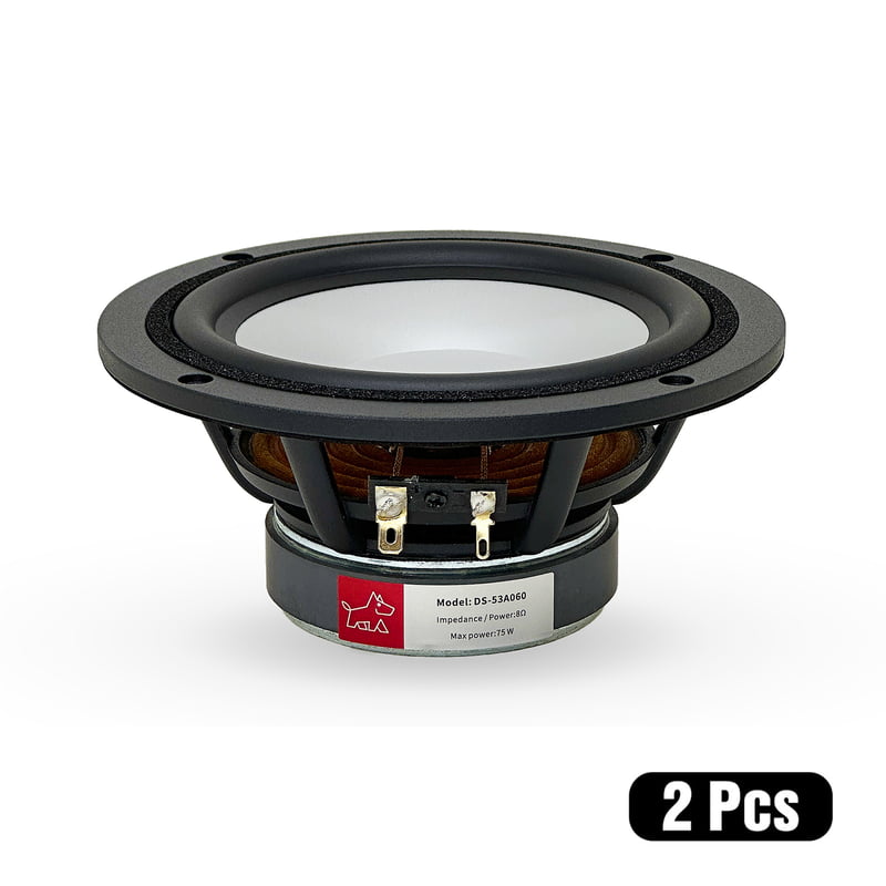 DS-53A060 Mid Woofer 5.25" 8Ohms 75 Watts aluminium cone (2 Pcs) LIMITED EDITION DS-53A060 Mid Woofer 5.25" 8Ohms 75 Watts aluminium cone (2 Pcs) LIMITED EDITION