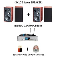 SK10E + SK10E + DE500 2.0 + BANANA PIN + SPEAKER WIRE COMBO SET SK10E + SK10E + DE500 2.0 + BANANA PIN + SPEAKER WIRE COMBO SET
