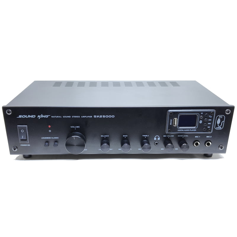 SOUND KING SK25000 - 2 CH AMPLIFIER WITH OPTICAL & COAXIAL SOUND KING SK25000 - 2 CH AMPLIFIER WITH OPTICAL & COAXIAL
